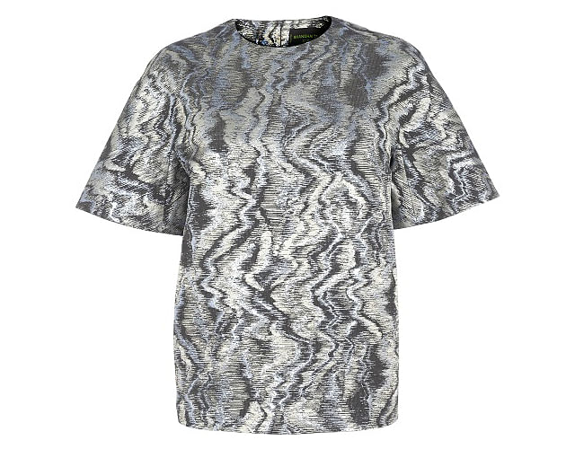 Get a fine spin on the metallic trend with this waterfall-effect top from Shanghai Tang